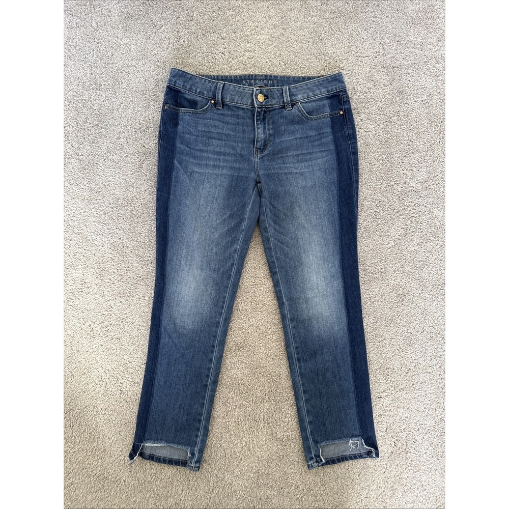 White House Black Market The Straight Jeans Size 6 Medium Wash